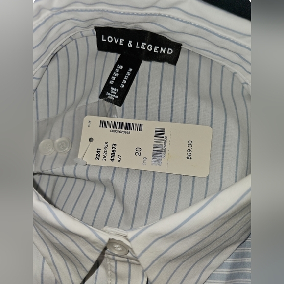 Love & Legends PLUS Size 20 NWT Extra Long Back Knot Tie Pin Stripe Color Block - Picture 9 of 9